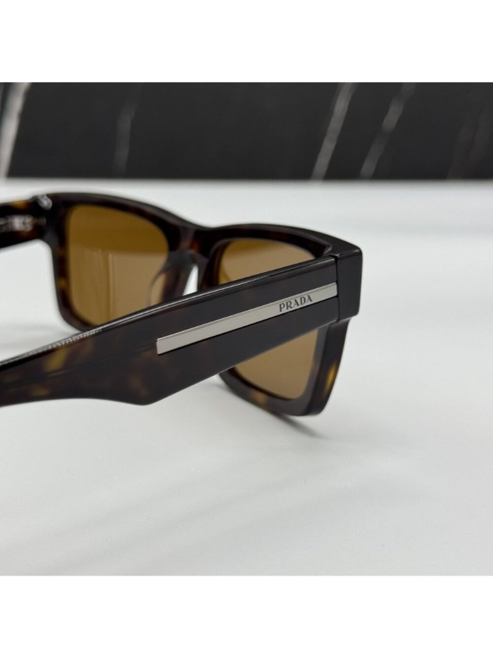 NEW PRADA PR25ZS 2AU0B0 SUNGLASSES PR 25ZS 2AU0B0 SQUARE HAVANA MEN SPR 25Z - Picture 5 of 10